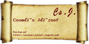 Csomós József névjegykártya