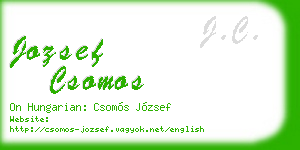 jozsef csomos business card