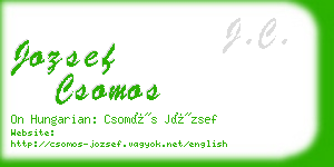 jozsef csomos business card
